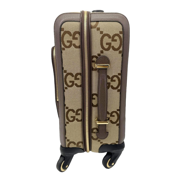 GUCCI Savoy Cabin Trolley Small Jumbo GG Supreme Canvas Travel Bag Beige 693646