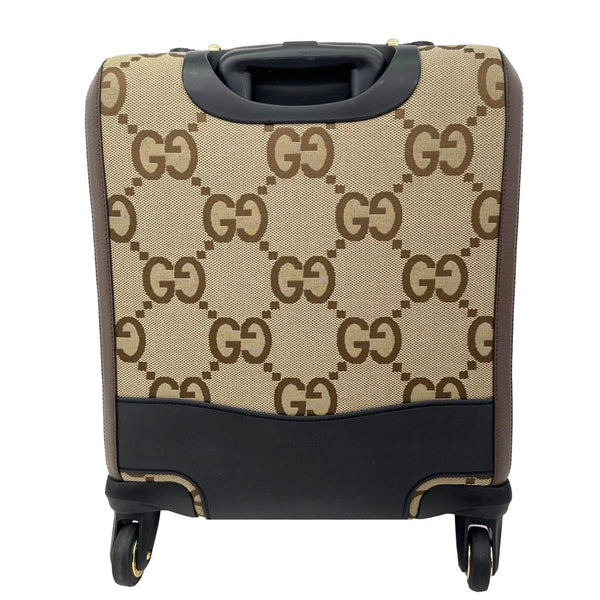 GUCCI Savoy Cabin Trolley Small Jumbo GG Supreme Canvas Travel Bag Beige 693646
