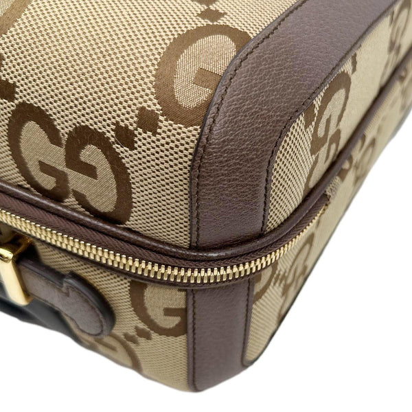 GUCCI Savoy Cabin Trolley Small Jumbo GG Supreme Canvas Travel Bag Beige 693646