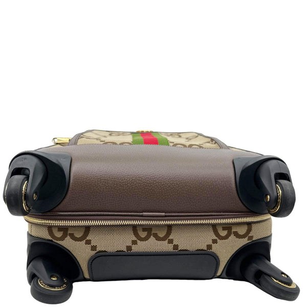 GUCCI Savoy Cabin Trolley Small Jumbo GG Supreme Canvas Travel Bag Beige 693646