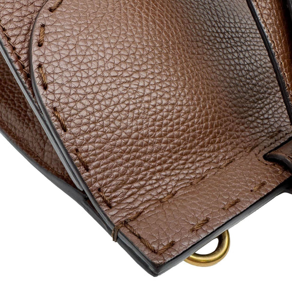 GUCCI GG Marmont Leather Top Handle Shoulder Bag Brown 421890