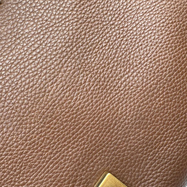 GUCCI GG Marmont Leather Top Handle Shoulder Bag Brown 421890