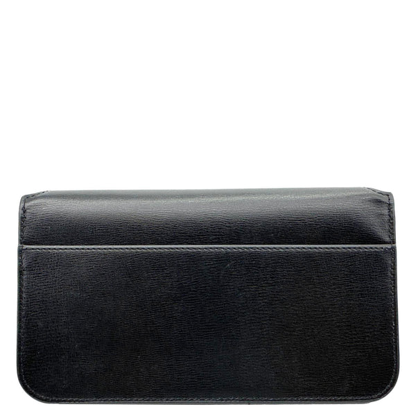 YVES SAINT LAURENT Monogram Cassandre Leather Phone Holder Black