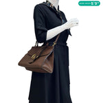 GUCCI GG Marmont Leather Top Handle Shoulder Bag Brown 421890