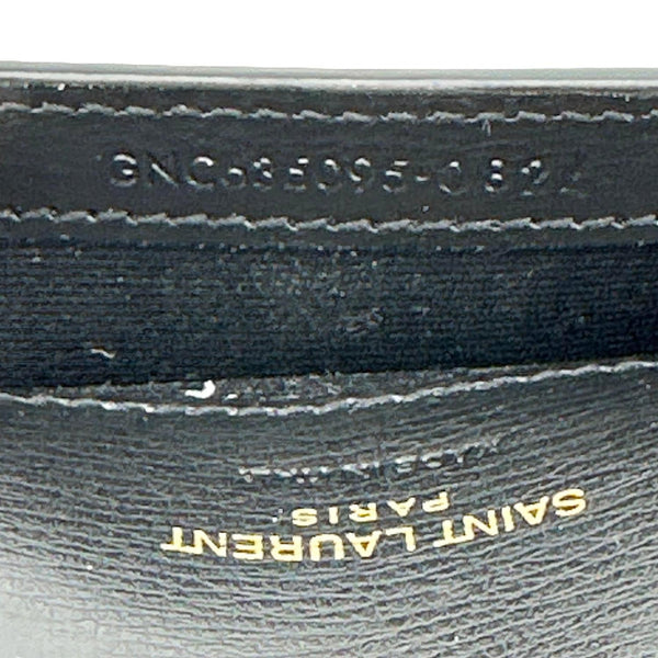 YVES SAINT LAURENT Monogram Cassandre Leather Phone Holder Black
