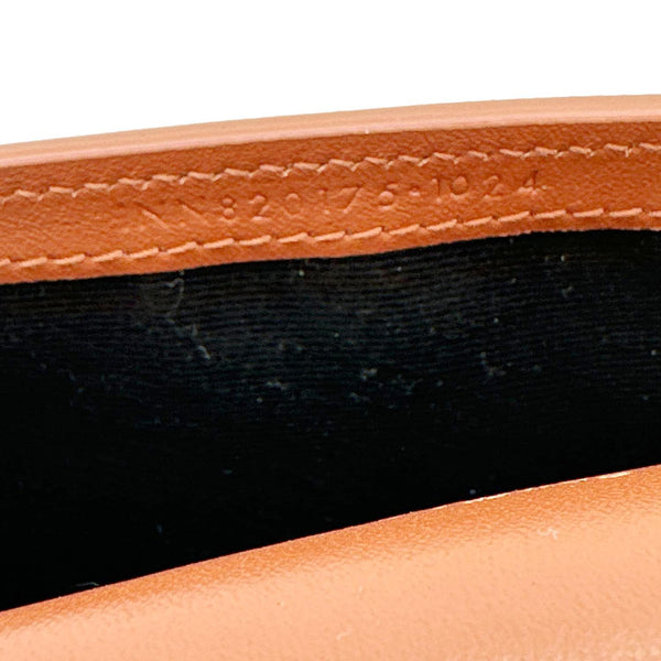 YVES SAINT LAURENT Monogram Patent Leather Phone Holder Crossbody Bag Terracotta