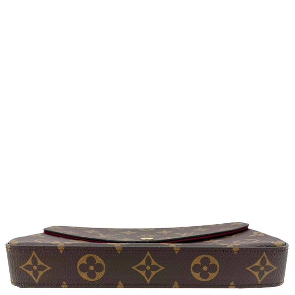 LOUIS VUITTON Felicie Pochette Monogram Canvas Crossbody Bag Brown
