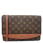 LOUIS VUITTON Vintage Pochette Monogram Canvas Shoulder Bag Bordeaux