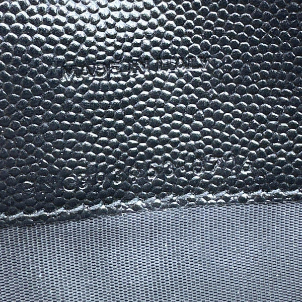 YVES SAINT LAURENT Cassandre Leather Wallet on a Chain Crossbody Bag Black