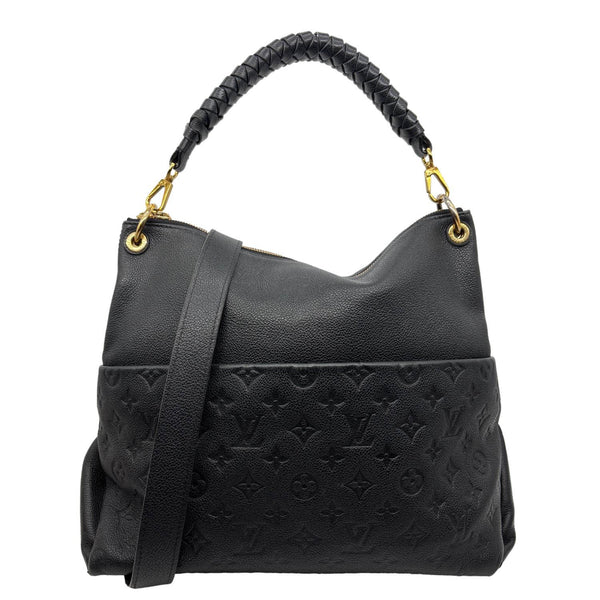 LOUIS VUITTON Maida Monogram Empreinte Leather Hobo Shoulder Bag Black