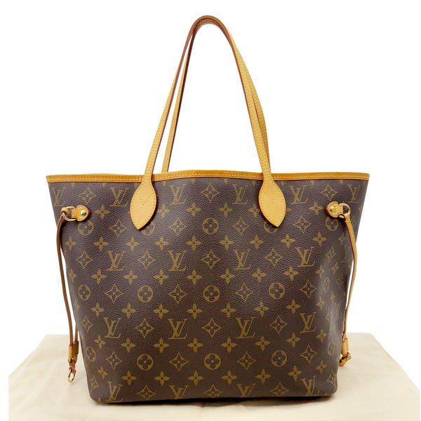 LOUIS VUITTON Neverfull MM Monogram Canvas Shoulder Bag Brown