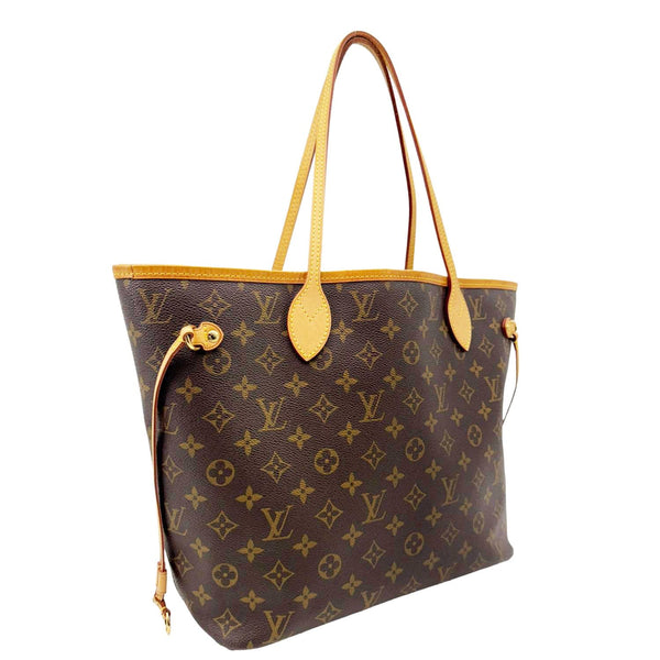 LOUIS VUITTON Neverfull MM Monogram Canvas Shoulder Bag Brown