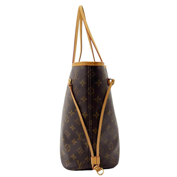 LOUIS VUITTON Neverfull MM Monogram Canvas Shoulder Bag Brown