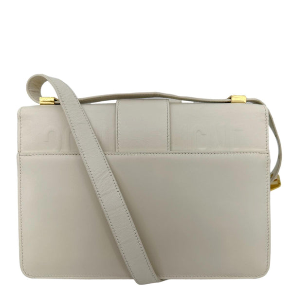 CHRISTIAN DIOR 30 Montaigne Flap Leather Crossbody Bag Off White