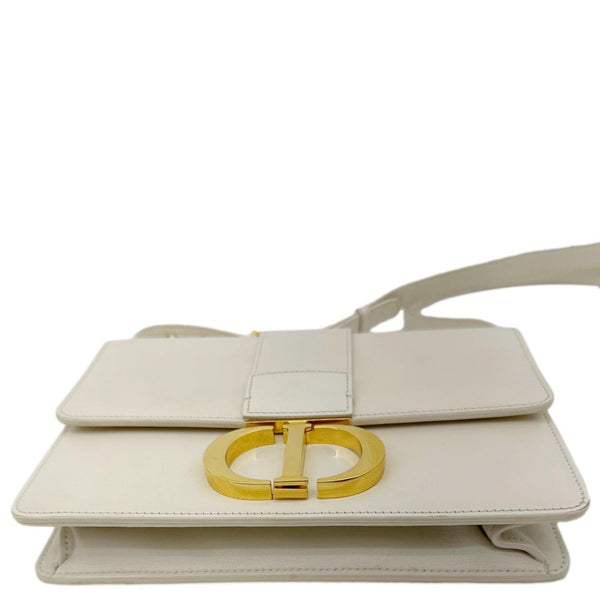 CHRISTIAN DIOR 30 Montaigne Flap Leather Crossbody Bag Off White