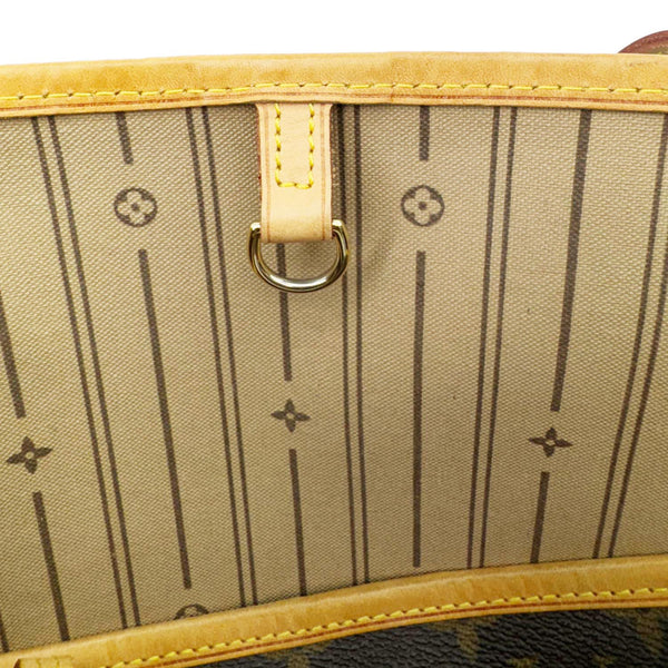 LOUIS VUITTON Neverfull MM Monogram Canvas Shoulder Bag Brown