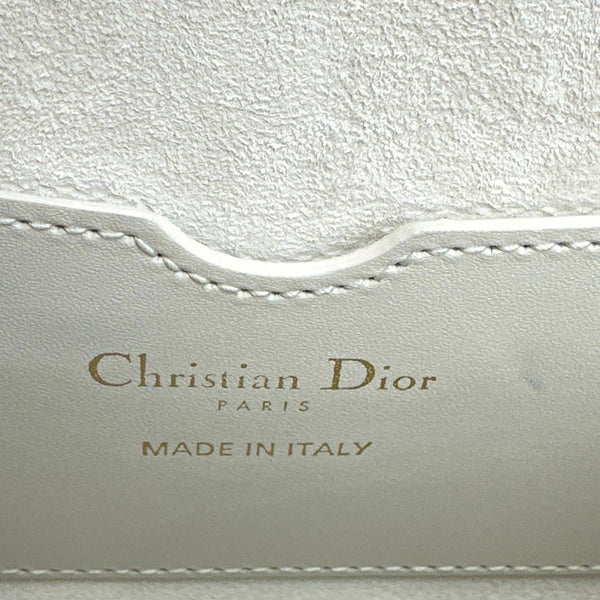 CHRISTIAN DIOR Bobby East West Calfskin Leather Shoulder Bag Off White