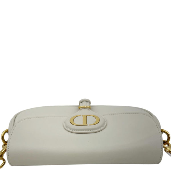 CHRISTIAN DIOR Bobby East West Calfskin Leather Shoulder Bag Off White