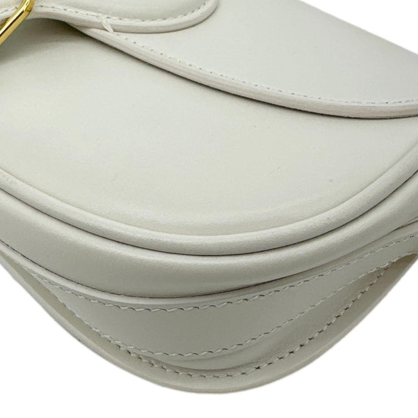 CHRISTIAN DIOR Bobby East West Calfskin Leather Shoulder Bag Off White
