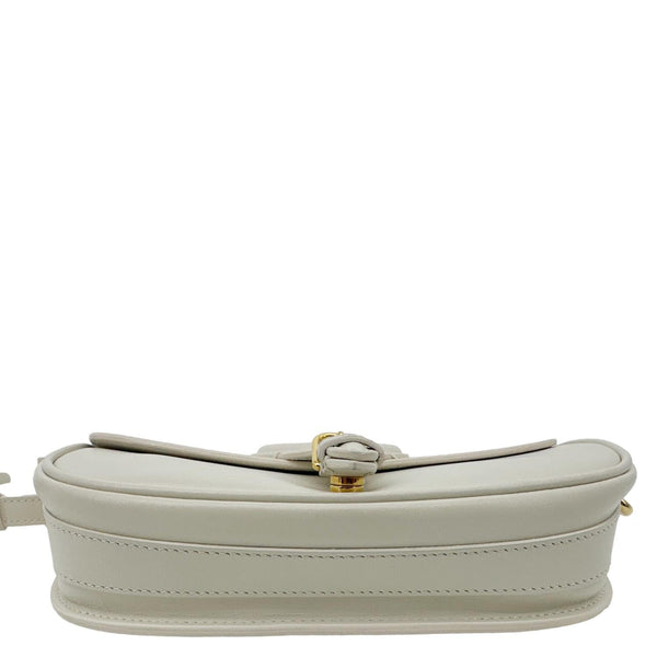 CHRISTIAN DIOR Bobby East West Calfskin Leather Shoulder Bag Off White