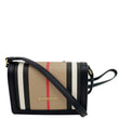 BURBERRY Jessie Icon Stripe E-Canvas Monogram Crossbody Card Case Beige