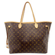 LOUIS VUITTON Neverfull GM Monogram Canvas Tote Bag Brown