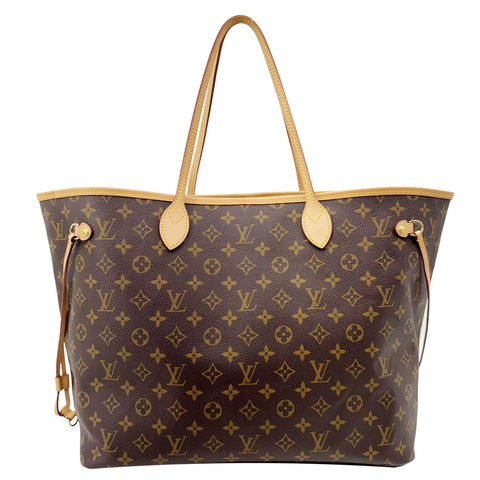 LOUIS VUITTON Neverfull GM Monogram Canvas Tote Bag Brown