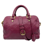 LOUIS VUITTON Speedy Bandouliere 25 Monogram Empreinte Leather Shoulder Bag Mulberry
