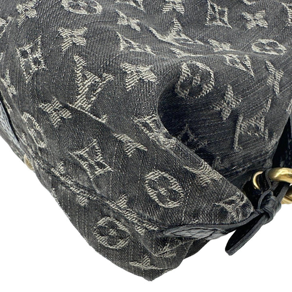 LOUIS VUITTON Neo Cabby MM Monogram Denim Hobo Bag Black