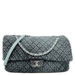 CHANEL Denimpression Flap XXL Distressed Denim Shoulder Bag Navy Blue