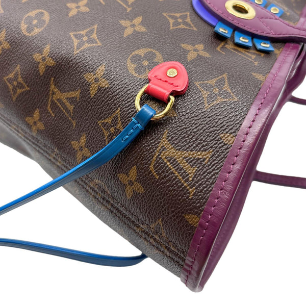 LOUIS VUITTON Neverfull MM Totem Monogram Canvas Shoulder Bag Magenta