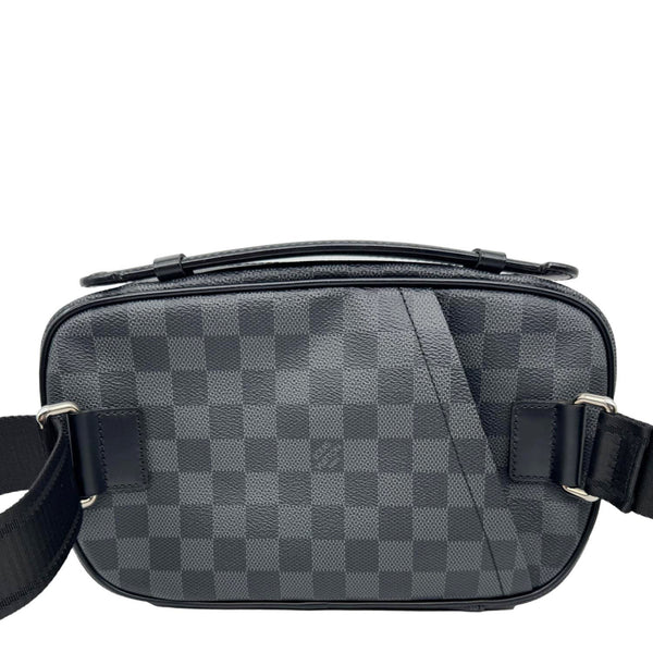 LOUIS VUITTON Ambler Damier Graphite Shoulder Bag Black