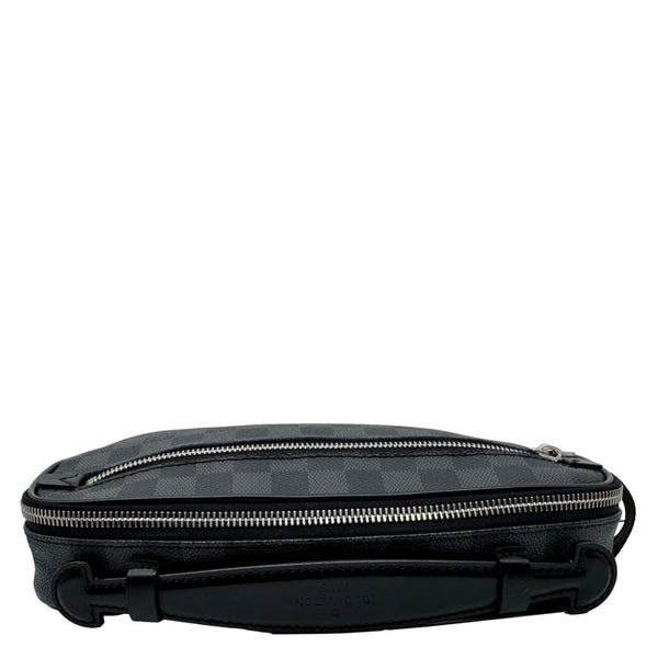 LOUIS VUITTON Ambler Damier Graphite Shoulder Bag Black