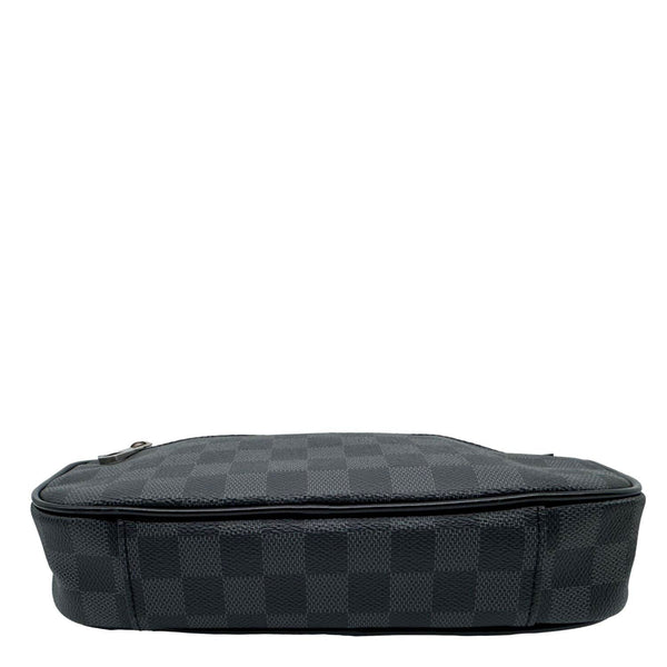 LOUIS VUITTON Ambler Damier Graphite Shoulder Bag Black