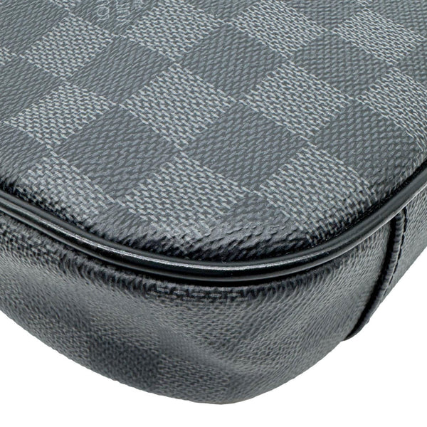 LOUIS VUITTON Ambler Damier Graphite Shoulder Bag Black