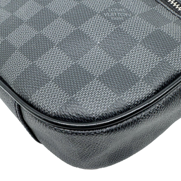 LOUIS VUITTON Ambler Damier Graphite Shoulder Bag Black