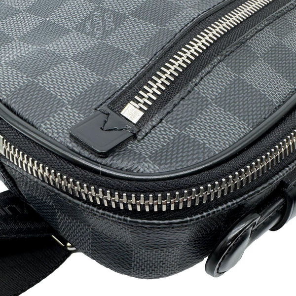 LOUIS VUITTON Ambler Damier Graphite Shoulder Bag Black
