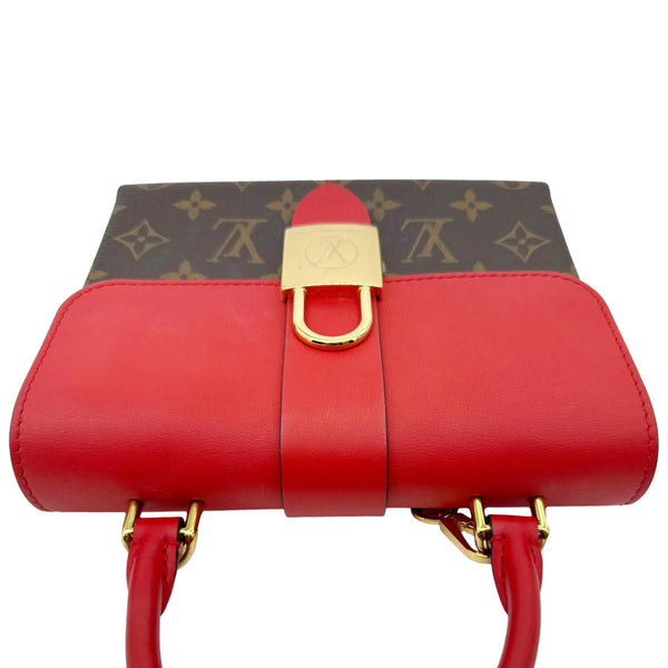 LOUIS VUITTON Locky BB Monogram Canvas Satchel Bag Brown