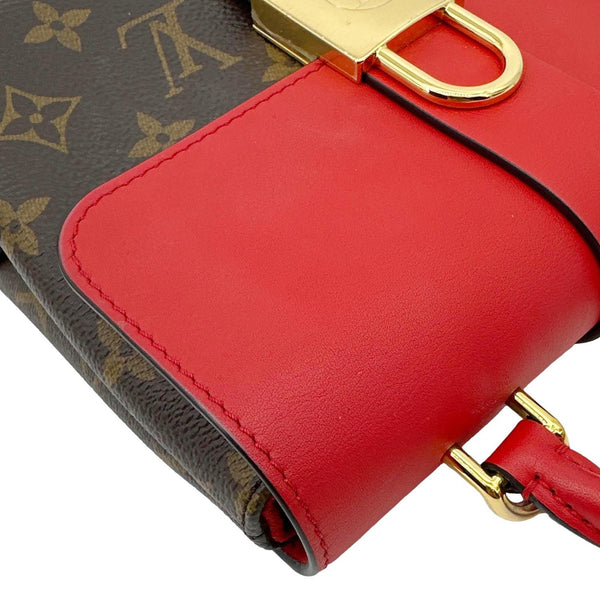 LOUIS VUITTON Locky BB Monogram Canvas Satchel Bag Brown