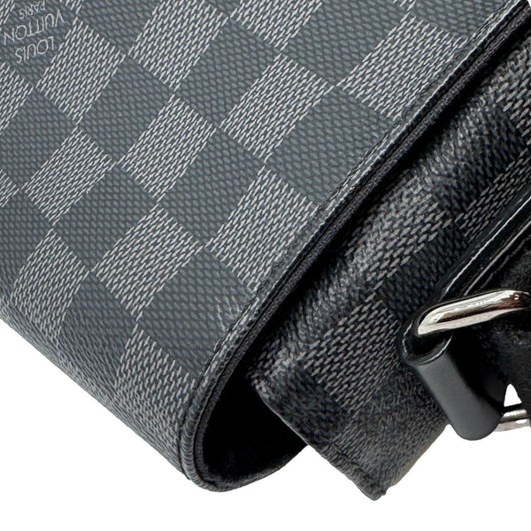 LOUIS VUITTON District MM Monogram Eclipse Messenger Bag Black
