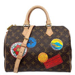 LOUIS VUITTON Speedy 30 Bandouliere My World Tour Monogram Canvas Shoulder Bag Brown