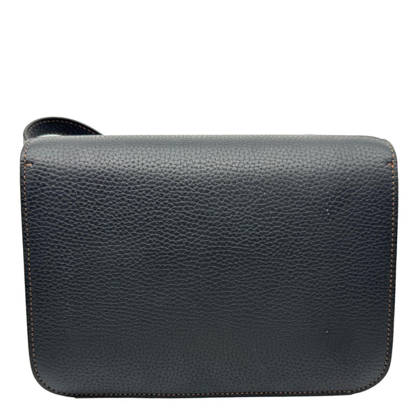 BURBERRY TB Small Grained Calfskin Leather Shoulder Bag Black