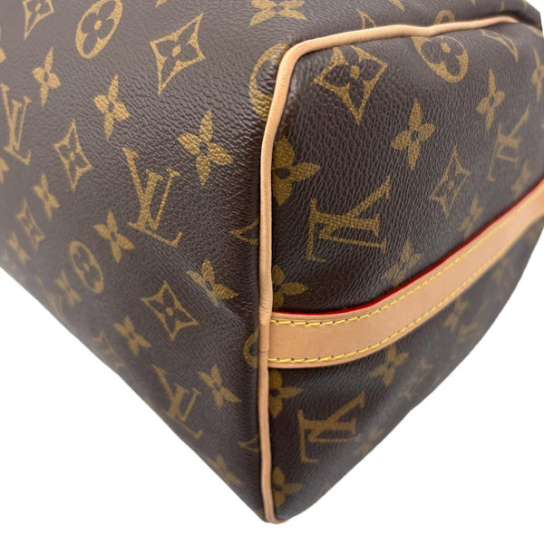 LOUIS VUITTON Speedy 30 Bandouliere My World Tour Monogram Canvas Shoulder Bag Brown