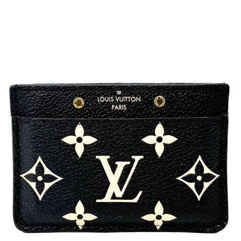 LOUIS VUITTON Monogram Empreinte Leather Card Holder Bicolor