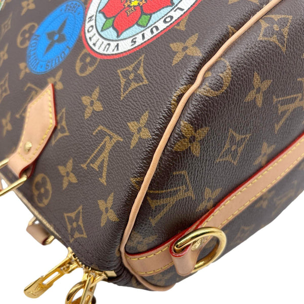 LOUIS VUITTON Speedy 30 Bandouliere My World Tour Monogram Canvas Shoulder Bag Brown