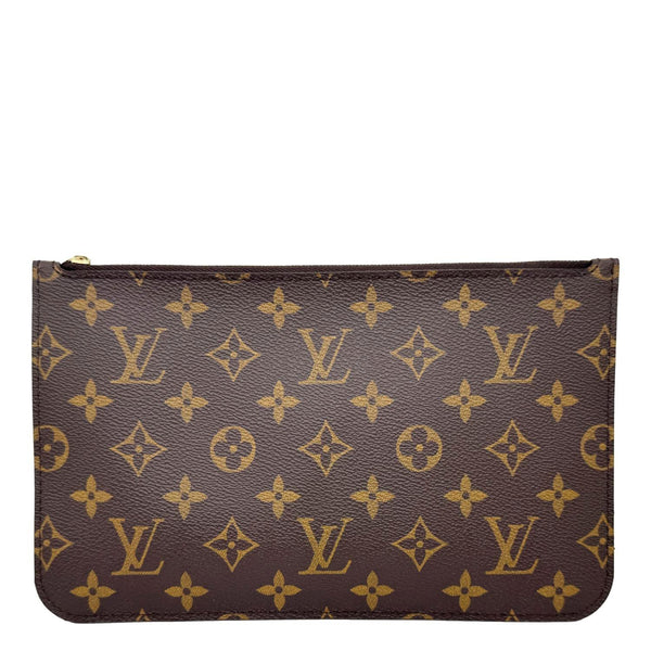 LOUIS VUITTON Pochette Wristlet Monogram Canvas Pouch Brown