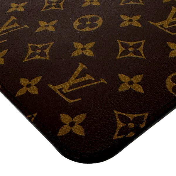 LOUIS VUITTON Pochette Wristlet Monogram Canvas Pouch Brown