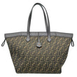 FENDI Origami Medium Jacquard FF Canvas Tote Shoulder Bag Brown