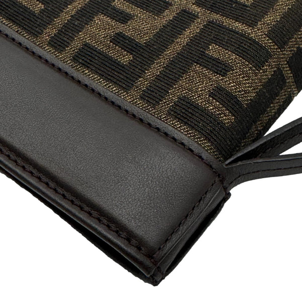FENDI Origami Medium Jacquard FF Canvas Tote Shoulder Bag Brown