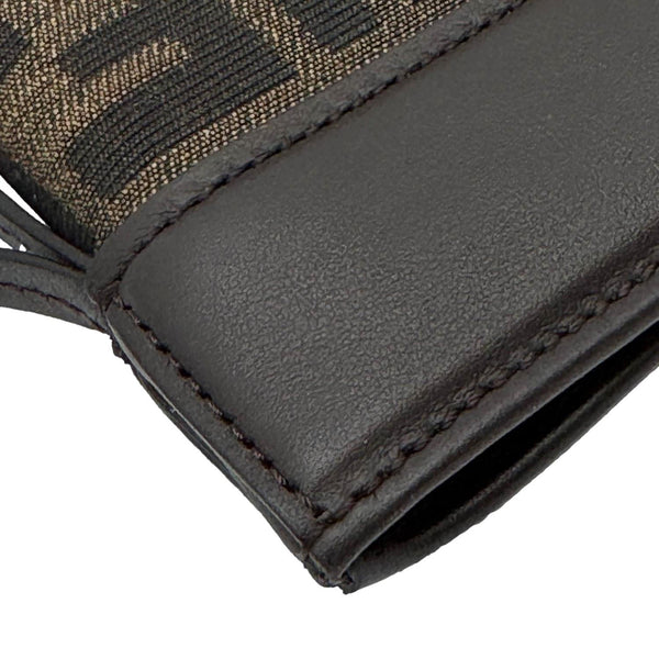 FENDI Origami Medium Jacquard FF Canvas Tote Shoulder Bag Brown